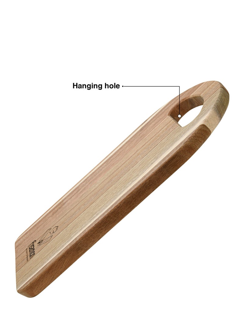 فيسمان لوح تقطيع من خشب الأكاسيا، مقاس 31×20 سم، لوح تقطيع للمطبخ مزود بفتحة للتعليق، لوح تقطيع قابل للاستخدام على الوجهين. - Image 3